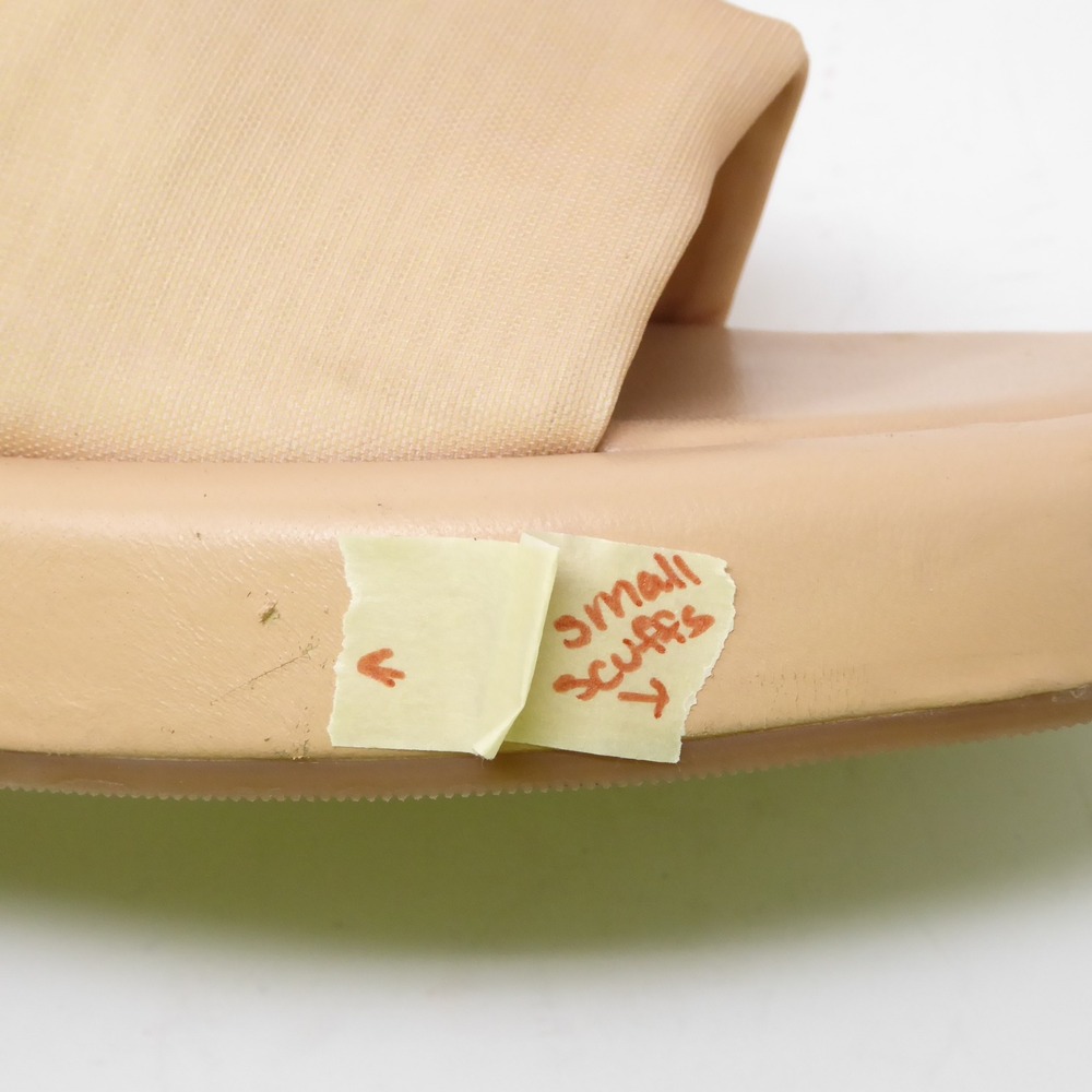 Loeffler Randall Deryn Slide Sandals Tan Leather Square Toe Platform Womens 11 - Picture 2 of 10